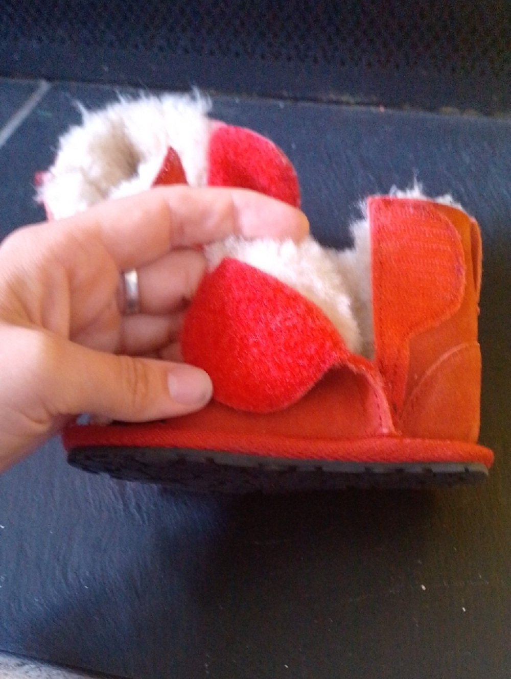 Emu Lady Bug Ugg Boots 100% Merino Wool Sherling Lining Suede Upper Baby 6-12 M - Picture 7 of 10